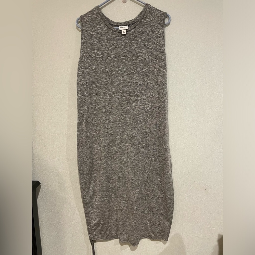 Gray Sleeveless Ava & Viv dress. Breathable Super Soft Fabric. Size 1X